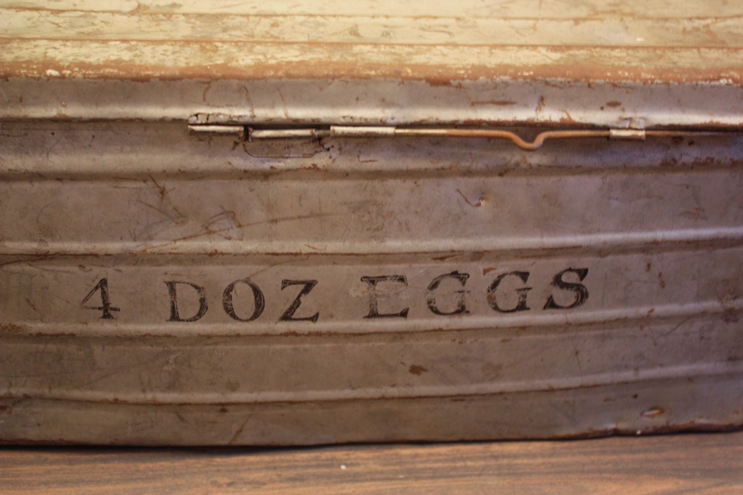 Vintage Metal Egg Crate