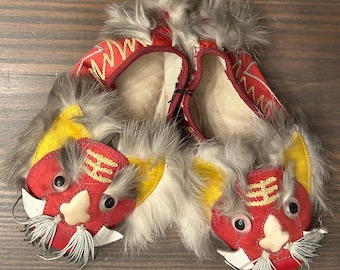 Children's Chinese Lion Slippers