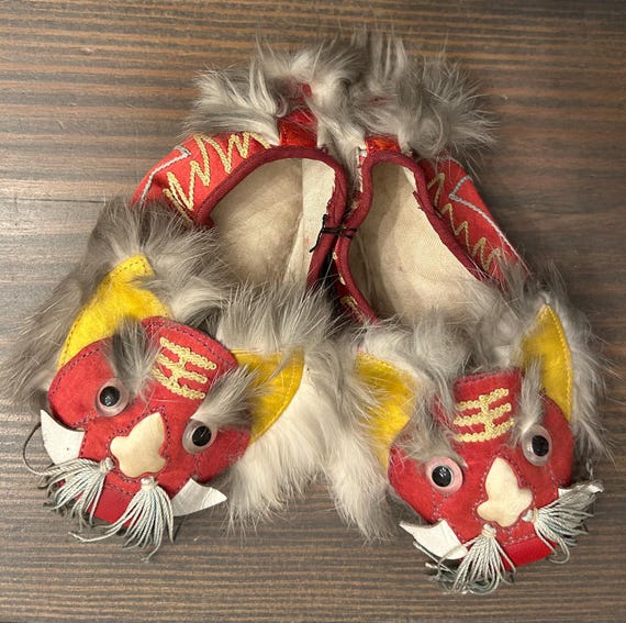 Children's Chinese Lion Slippers