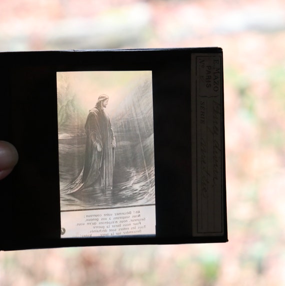 Magic Lantern Slide of Christ, French, Circa Early 1900s