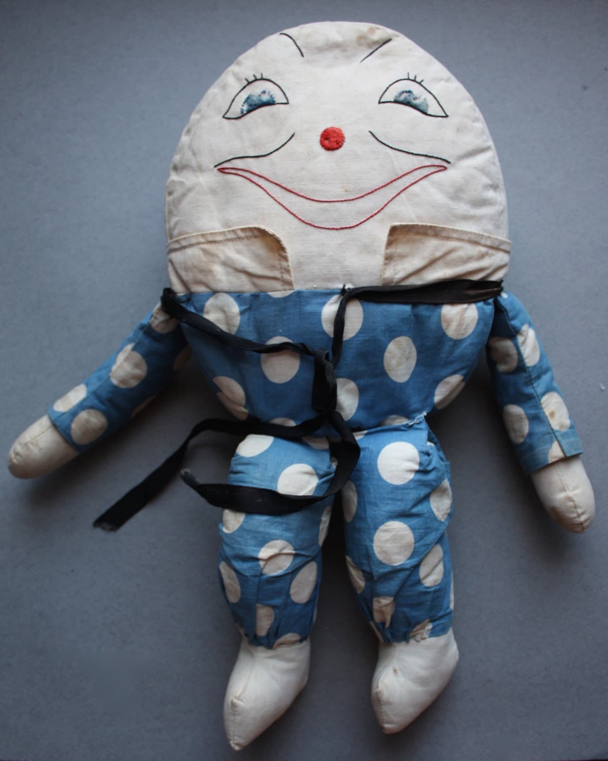 Humpty Dumpty Cloth Doll, Circa 1940s