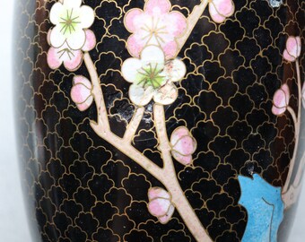 アンティーク七宝焼中国花瓶: 花鳥文様、19/20世紀 - Etsy 日本