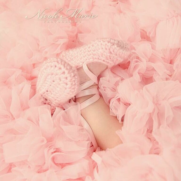 Ballerina Booties Crochet Ballet Slippers for Newborn/0-3 Months in 5 Colors