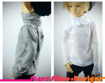 BJD MSD 1/4 Doll Clothing - Long-Sleeved Turtleneck - Your Choice of 20 Colors - Made to Order