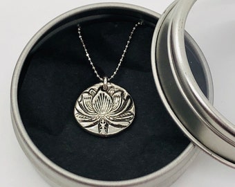 Lotus Flower Charm Necklace, Limited Quantity, Gift for Mom, Gift for Women, Gift for girls, Gift for wife, Lotus Flower, Flower Necklace