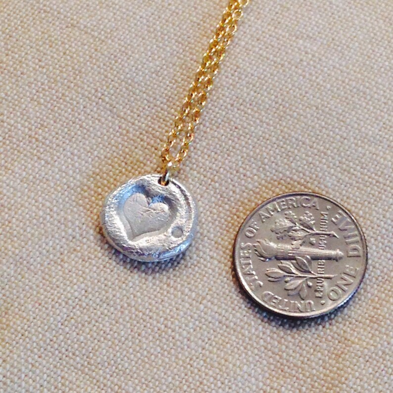 Silver Small Heart Charm Necklace, Gift for Mom, Love Necklace, Sweet Sixteen, Wife Gift, Girlfriend Gift, Mothers Day Gift image 6