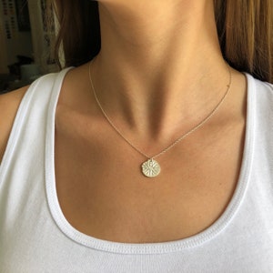 Sun Charm Necklace in Silver or Gold/ Yoga gift/ Friend gift/ BFF/Spring/Summer/ Mothers Day image 3