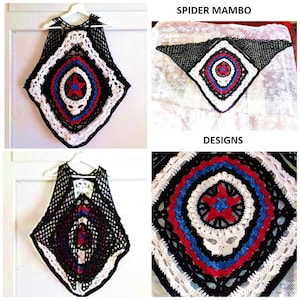 PDF RIP Skull  Triangle Scarf Vest, or shawl Crochet Pattern