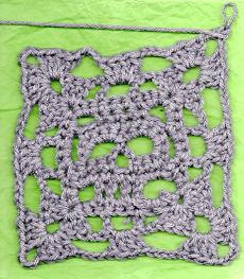 PDF Creepy Granny Skull Infinity Square No. 2 Crochet Pattern image 4