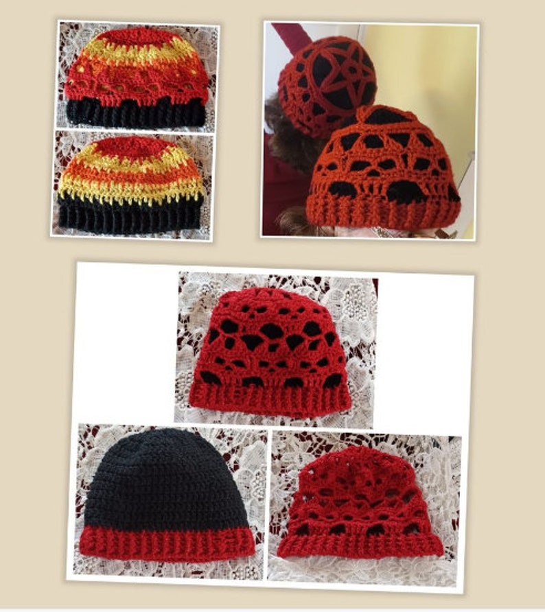 PDF NUR Adventure in Hades Beanie Trio Häkelanleitung Bild 1