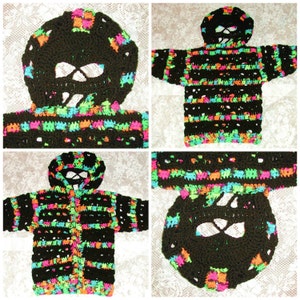 PDF    Bone Head Creepy Skull Hoodie Childrens 5 to 12