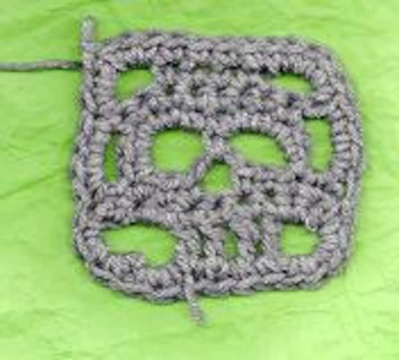 PDF Creepy Granny Skull Infinity Square No. 2 Crochet Pattern image 2