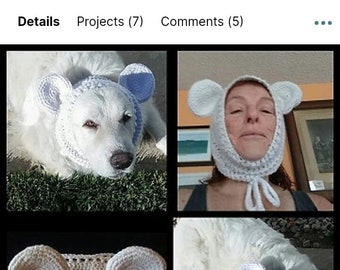 Pdf File only not a finished object  Unbearably Cute Dog Hat