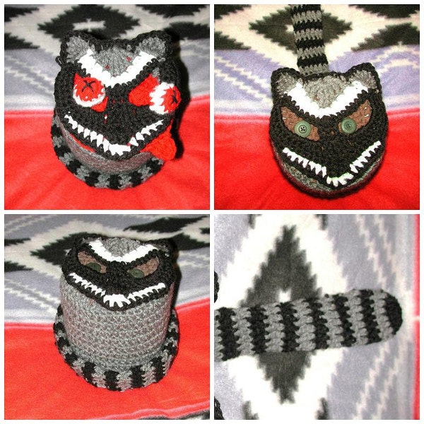 PDF  Crochet  PATTERN  Peaceful, or Rabid  Zombie Racckoon