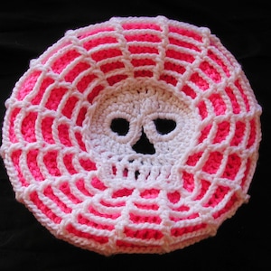 PDF Crochet PATTERN Web Skull Slouch Hat image 2