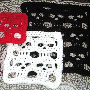 PDF Creepy Skull Squared Afghan Block