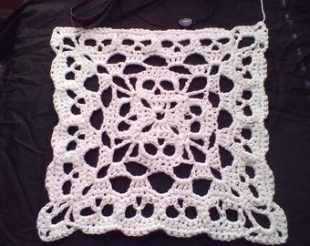 PDF Creepy Grandma Skull Infinity Square Crochet Pattern