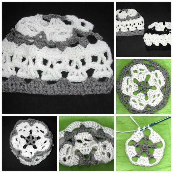 PDF  Creepy Skulls Mandala Skull Hat Pattern  With option to line Sizes Youth to Adult Large