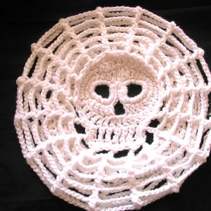 PDF Crochet PATTERN Web Skull Slouch Hat image 1