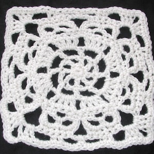 PDF Square Wheel Creepy Granny Skull Afghan Square Crochet Pattern