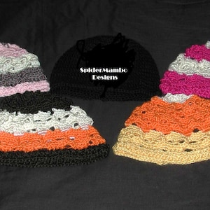 PDF Creepy Skulls Crochet Day of the Dead Slouchy Hat And Hairband/ Ear Warmer Crochet Pattern image 4
