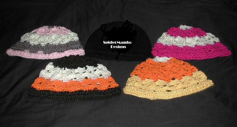 PDF Creepy Skulls Crochet Day of the Dead Slouchy Hat And Hairband/ Ear Warmer Crochet Pattern image 4