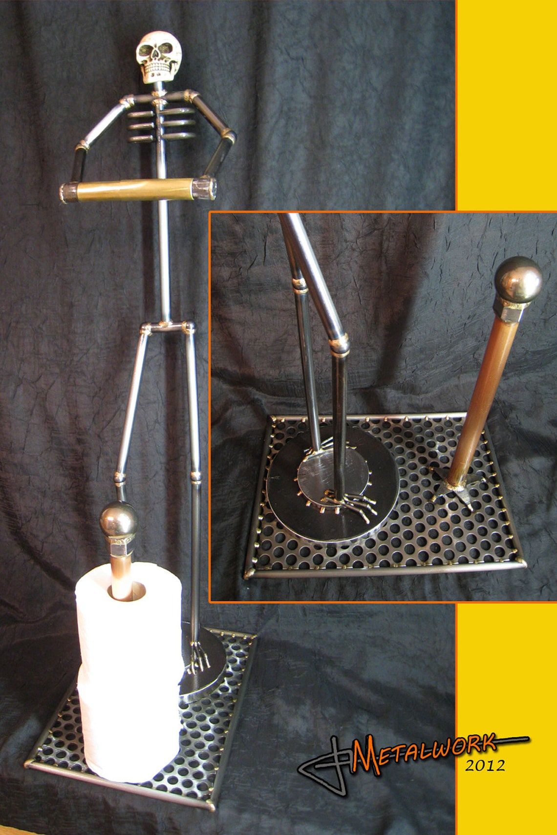 Skeleton Toilet Paper Holder 32 tall Etsy