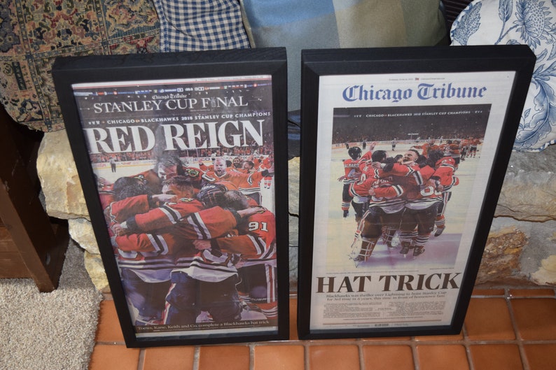 Finish Line Free Shipping Trick >> Free Shipping 2 Chicago Blackhawks 2015 Newspapers Custom Framed Solid Rustic Cedar Stanley Cup Champions Dark Finish Man Cave Finish Line Free Shipping Trick >> Free Shipping 2 Chicago Blackhawks 2015 Newspapers Custom Framed Solid Rustic Cedar Stanley Cup Champions Dark Finish Man Cave