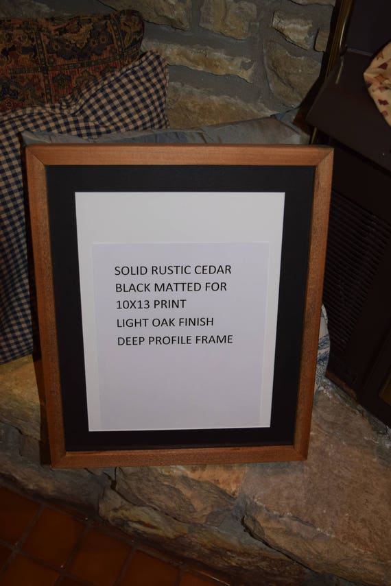 Free Shipping 13x16 Wood Frame 10x13 Black Mat Solid Rustic Etsy