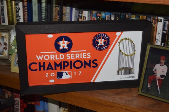 Houston Astros 2017 World Series Champions Metal License Plate Tag Sign MLB