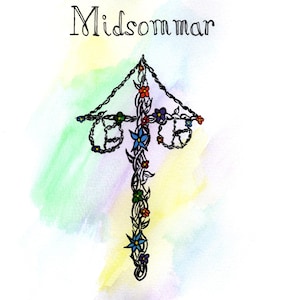 Midsommar Art Print, Midsummer Art Print, Midsommar Art, Maypole Art Print, Florence Pugh Art Print