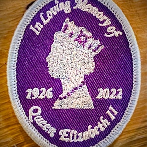 Queen Elizabeth II Commemorative Embroidered Patch