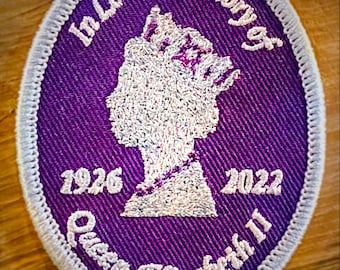 Queen Elizabeth II Commemorative Embroidered Patch