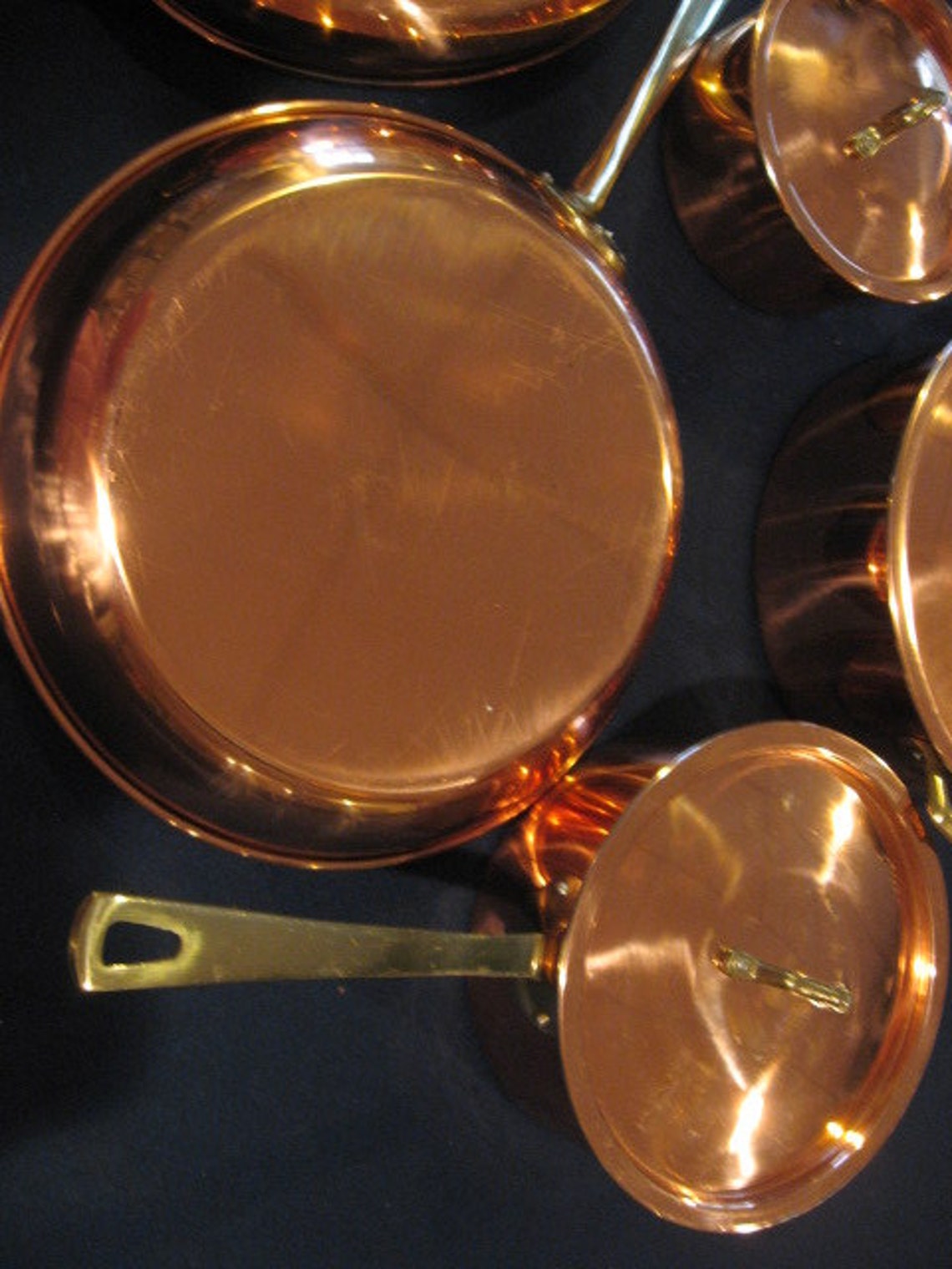 8 Piece Handcrafted Solid Copperware Authentic Old World Etsy