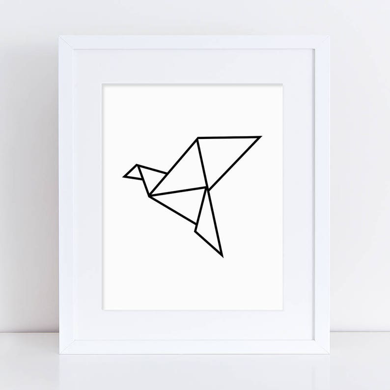 Gold Grafik Modern Vogel Armband Mit Origami Kranich