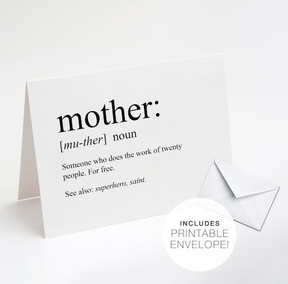 Mother's Day Funny Printable Card Printable Card for Mom | Etsy