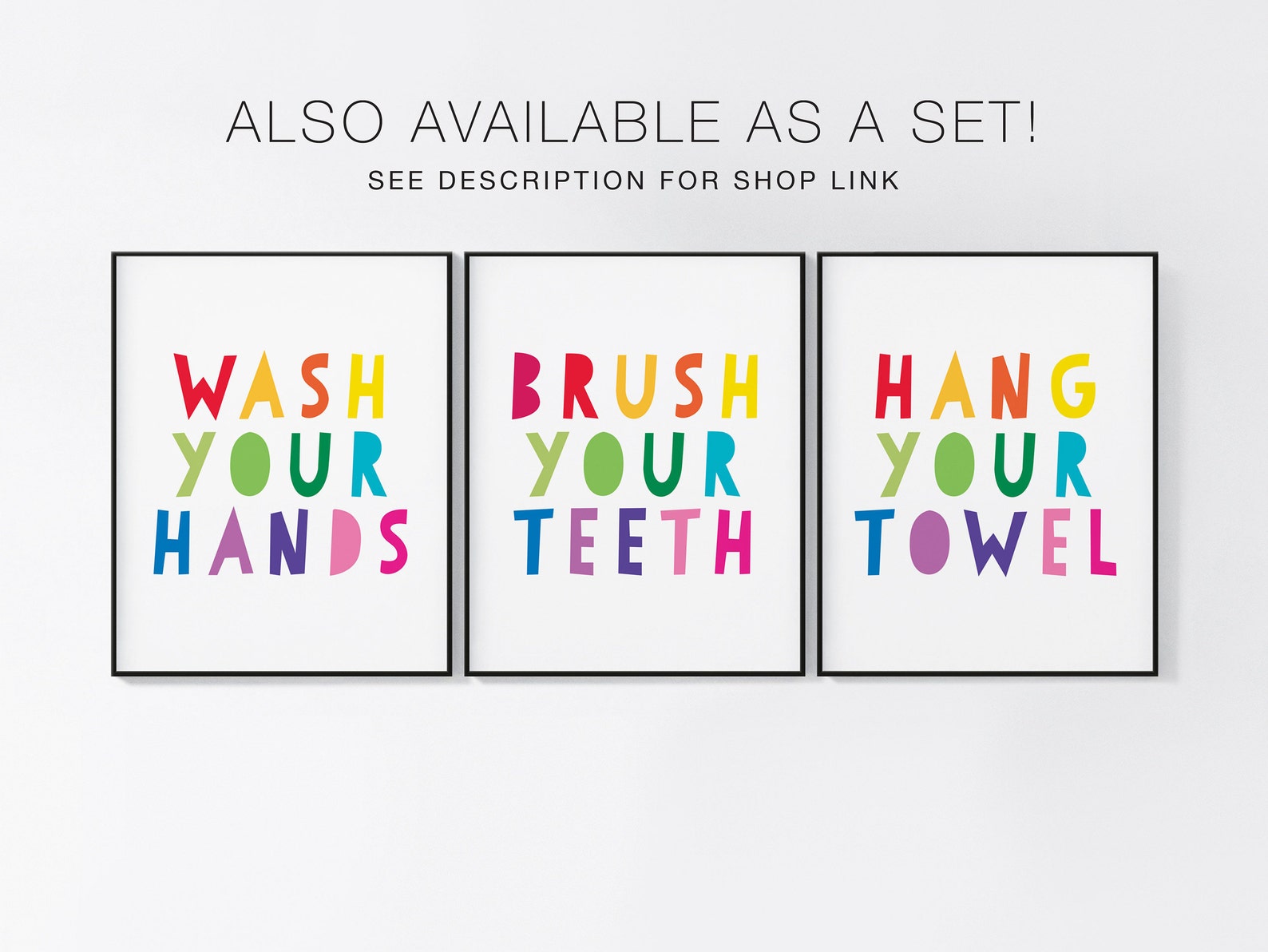 Hang Your Towel Printable Bathroom Sign Hang Towel Kids | Etsy
