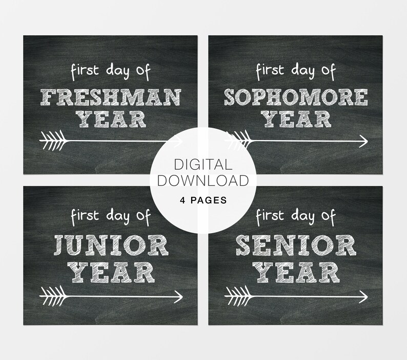 First Day of Freshman Year Sign First Day of Sophomore Year - Etsy Canada