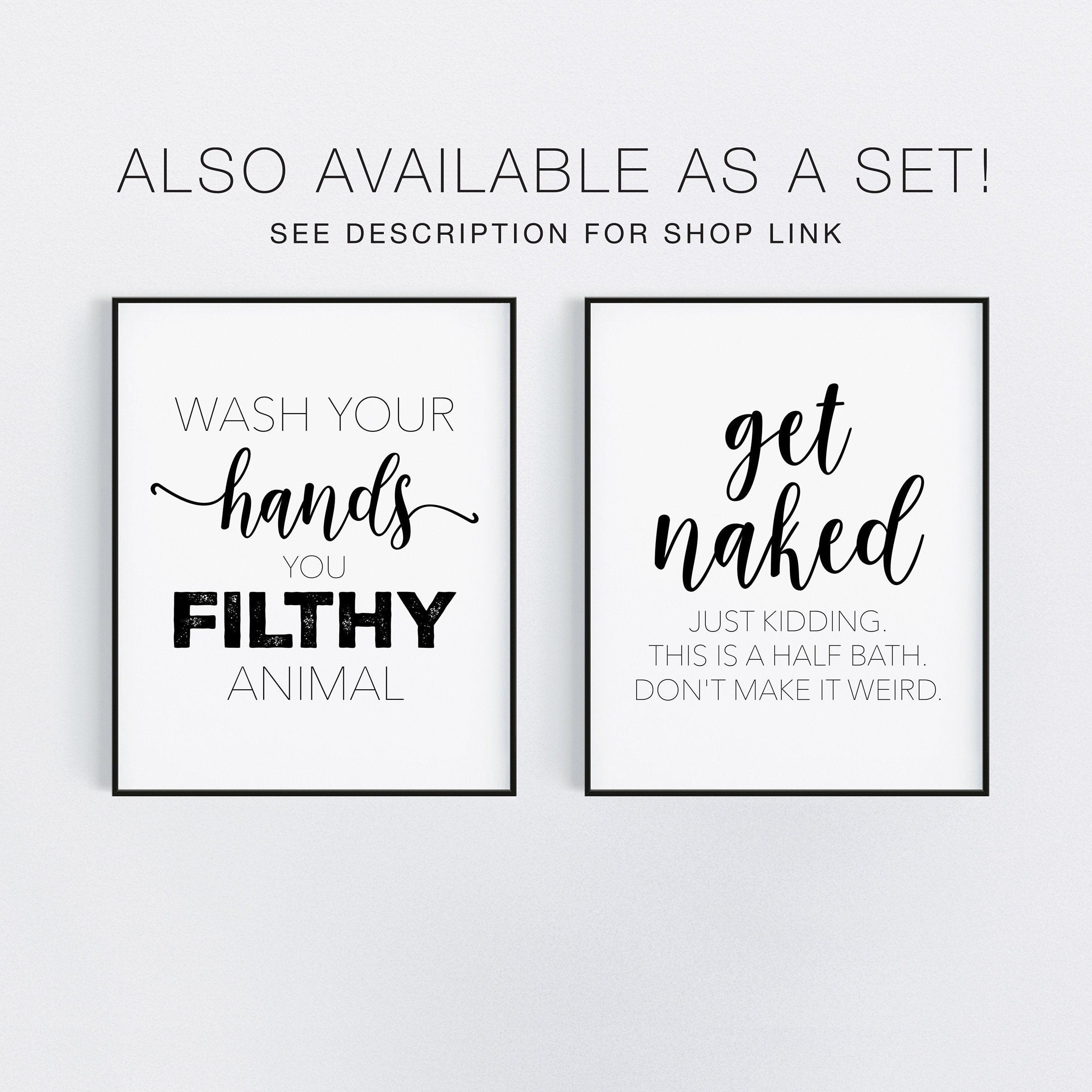 Wash Your Hands You Filthy Animal Sign Wash Your Hands | Etsy