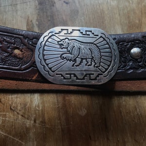 Signed Serena Banteah Vintage Chunky Coral Sterling Silver Native American Zuni Buckle Signed Serena Banteah Vintage Chunky Coral Sterling Silver Native American Zuni Buckle