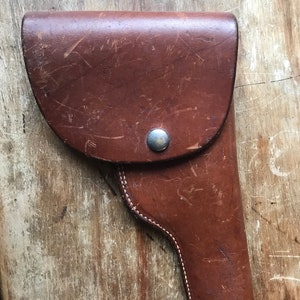 Antique George Lawrence Leather 14 Flap Holster for Hi Standard HD