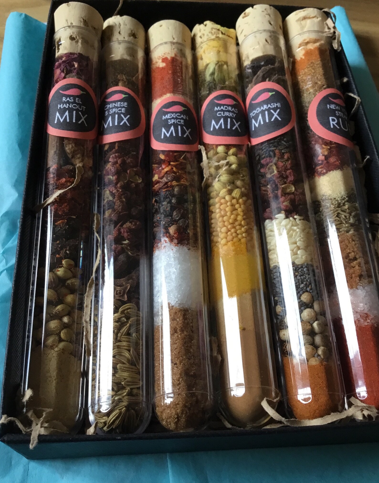Spice Mix Gift Box Set of 6 Test Tubes Filled With Fantastic Etsy UK
