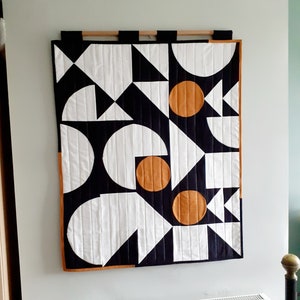 Handmade Quilted Wall Hanging, Patchwork Wall Hanging, Retro Style Wall ...