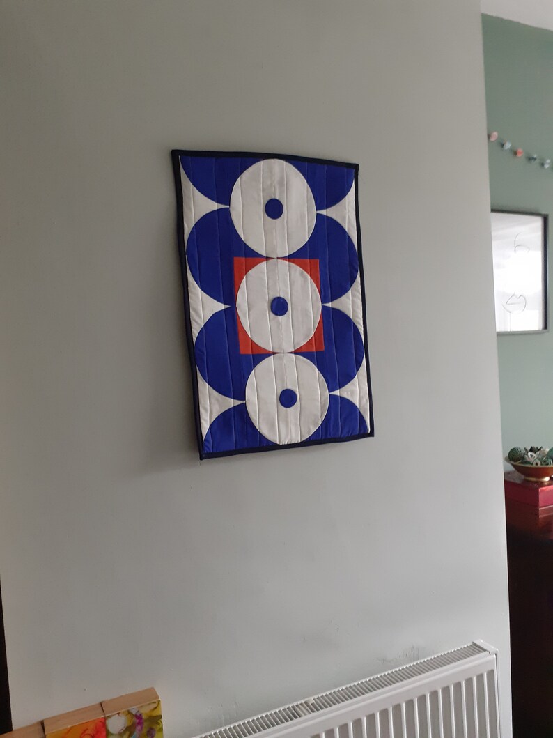 Small Modern Geometric Wall Hanging Curved Piece Patchwork Etsy UK