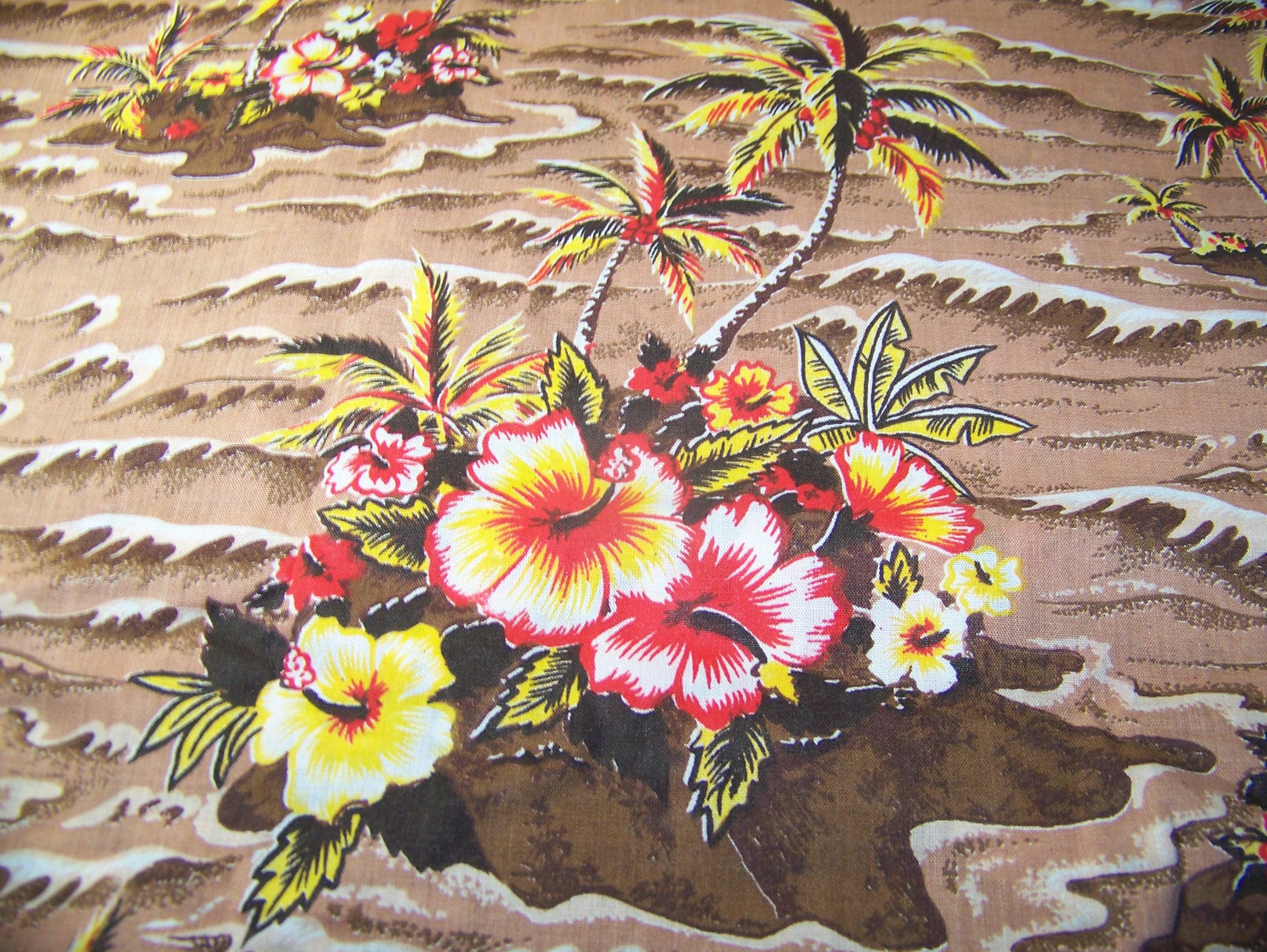 VINTAGE 70s Red Terry Cloth Hawaii Visor Terry cloth Hawaiian shirts : r/dyeing main image 3