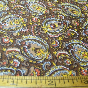 1930&#39;s Cotton PAISLEY PATTERN 34&quot; W 35&quot; L Quilting Sewing Fabric Boho InvC
