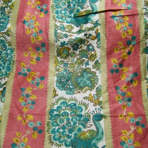 Vintage 1940's Waverly Glosheen Cotton Fabric PEACOCK - Etsy