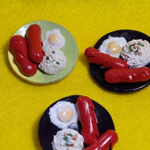 Fridge MAGNET - Juicy Red Hotdog - hotsilog breakfast - Pinoy food