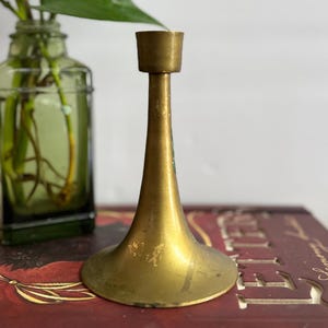 Simply Elegant Brass Candlestick Holder