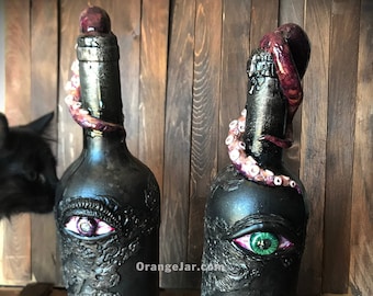 Botella de criaturas espeluznantes - Decoración de Halloween